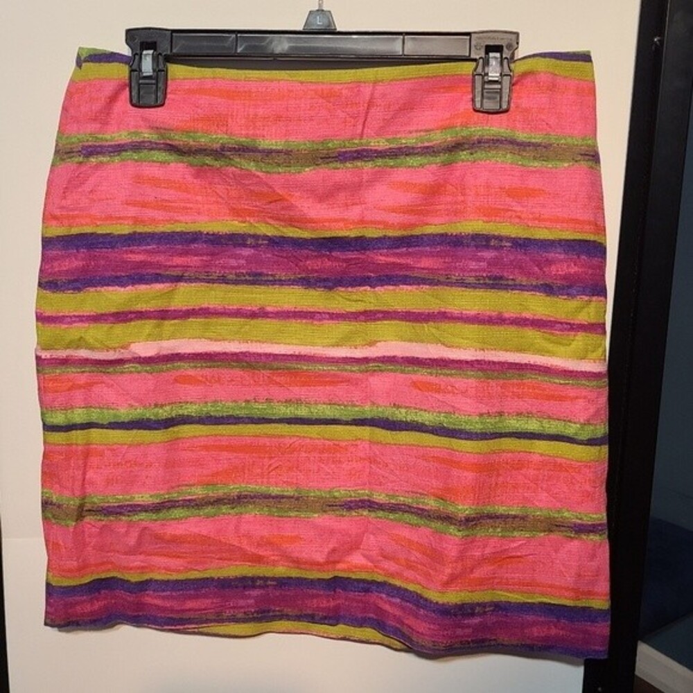 ANN TAYLOR Striped Mini Skirt sz 10